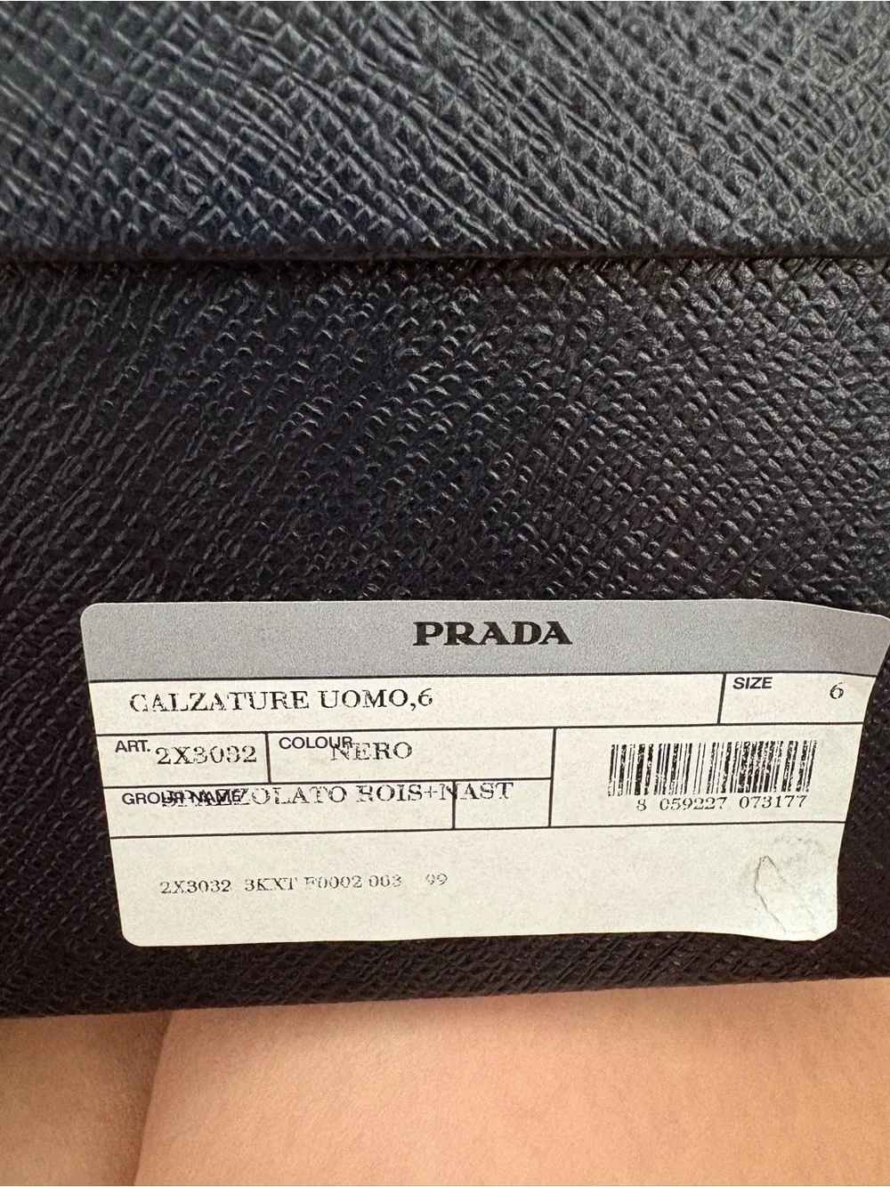Prada Black Cross-Band Logo Slides for Men